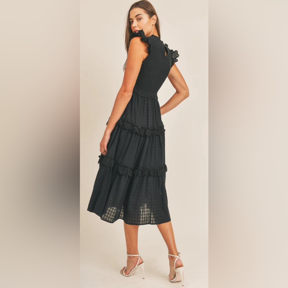 Mabel black maxi dress